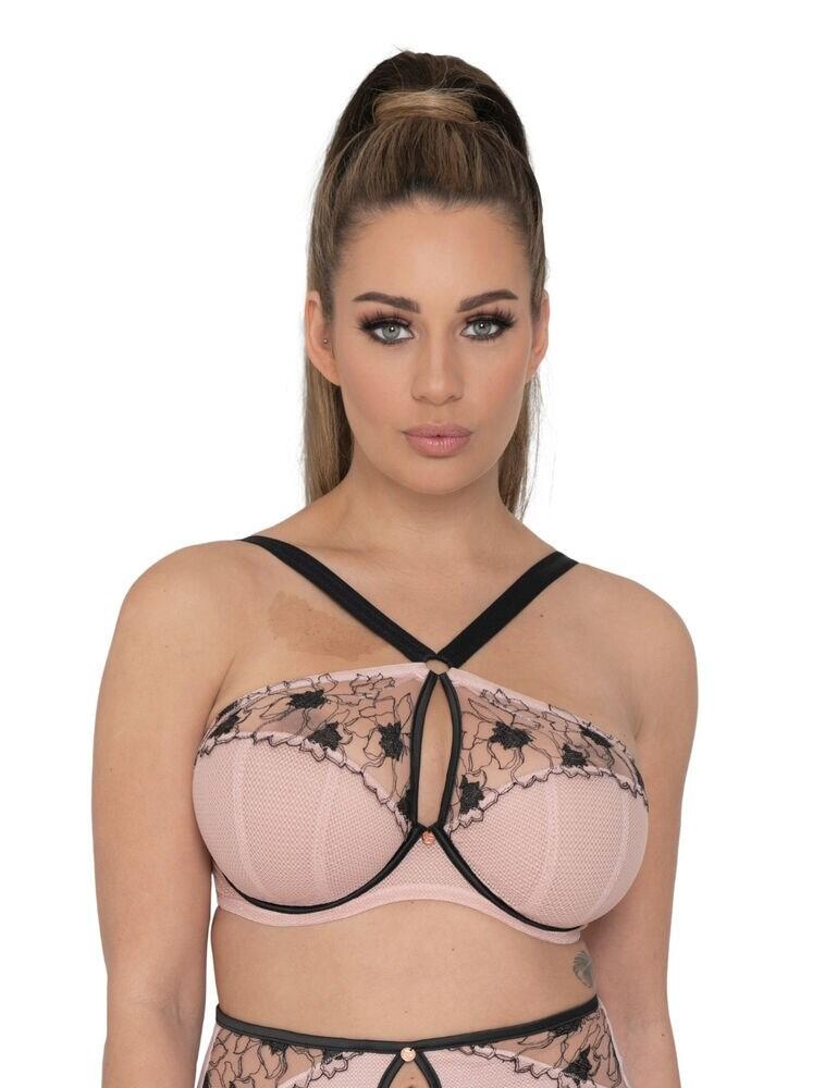 ST001101 Scantilly by Curvy Kate Heart Throb Plunge Bra - ST001101 Blush/Black