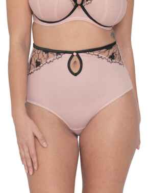 ST001208 Scantilly by Curvy Kate Heart Throb High Waist Brief - ST001208 Blush/Black