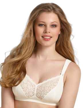 Embossed Icon Cotton Lightly Lined Triangle Bra, black