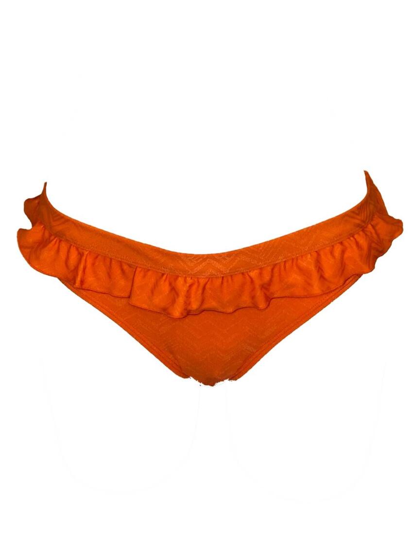CW0129 Cleo by Panache Rita Frill Bikini Brief - CW0129 Orange Print