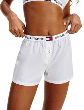 UW0UW02284 Tommy Hilfiger Tommy 85 Woven Shorts - UW0UW02284 PVH Classic White