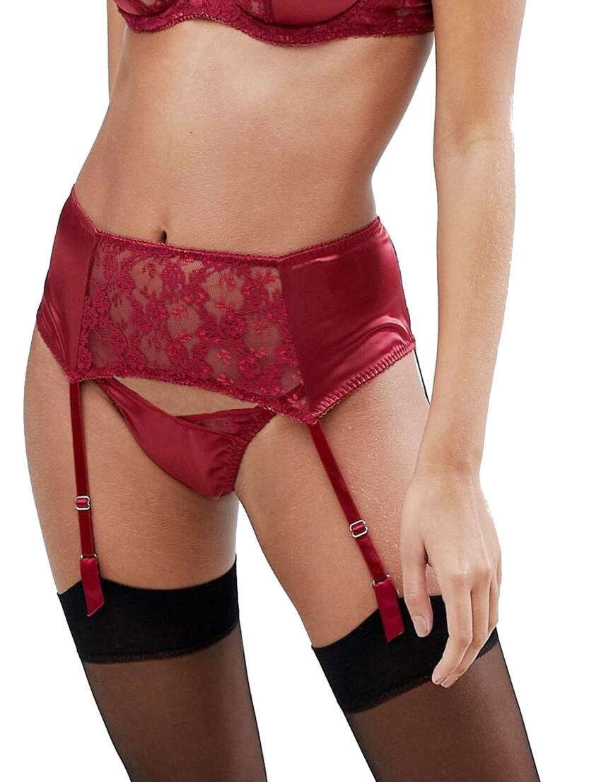 Coco De Mer Pamela Loves Suspender - Red