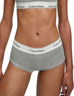 0000F3788E Calvin Klein Modern Cotton Boyshort - F3788E Grey Heather