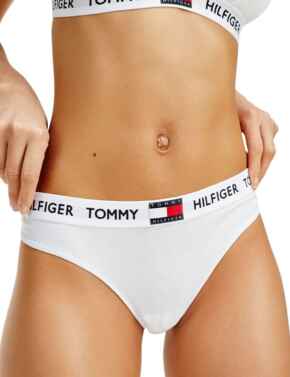 UW0UW02198 Tommy Hilfiger Tommy 85 Cotton Thong - UW0UW02198 Classic White