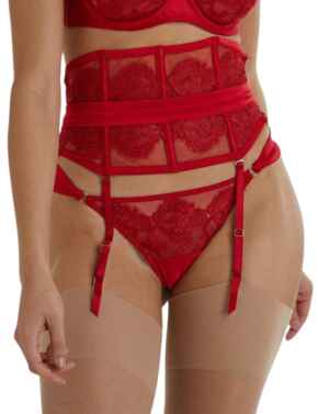 PPW3180 Playful Promises Anneliese Satin Net and Lace Waspie - PPW3180 Red