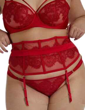 Playful Promises Anneliese Satin Net and Lace Bra Curve - Belle Lingerie