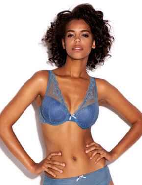 170011 Cybele by Naturana Moulded Lace Bra - 170011 Blue