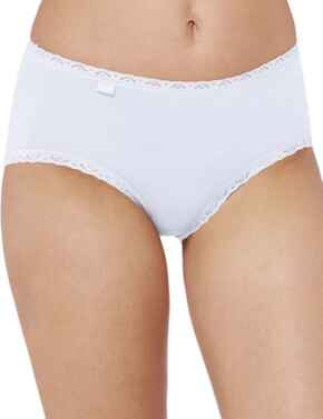 10167194 Sloggi 24/7 Cotton Lace Midi Brief  - 10167194 White