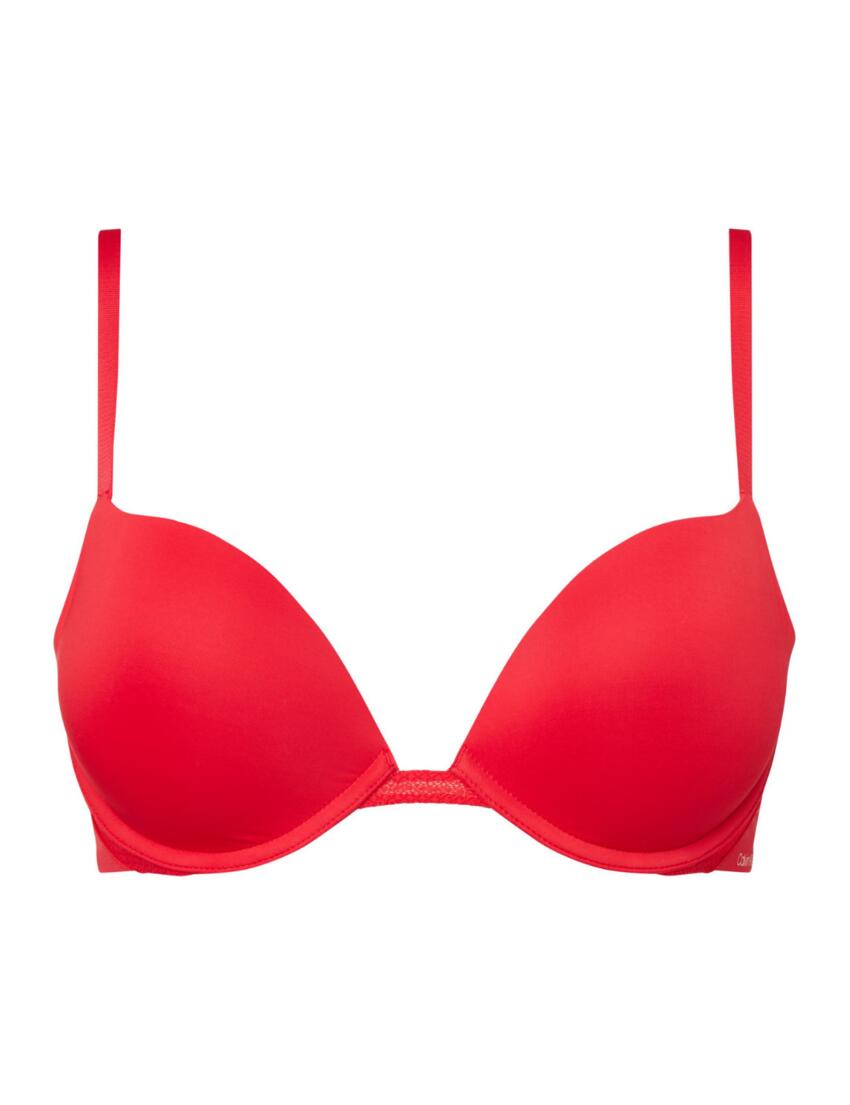 Calvin Klein push up plunge bra in red gala