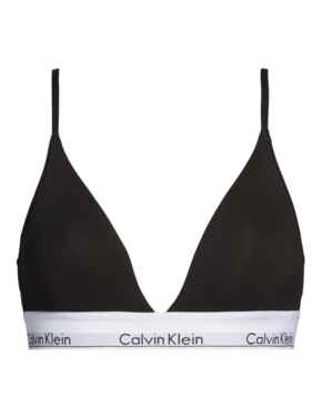 Calvin Klein Modern Cotton Padded Triangle Bra in Black
