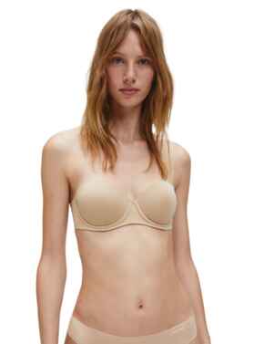 Calvin Klein Invisibles Strapless Push Up Bra in Bare