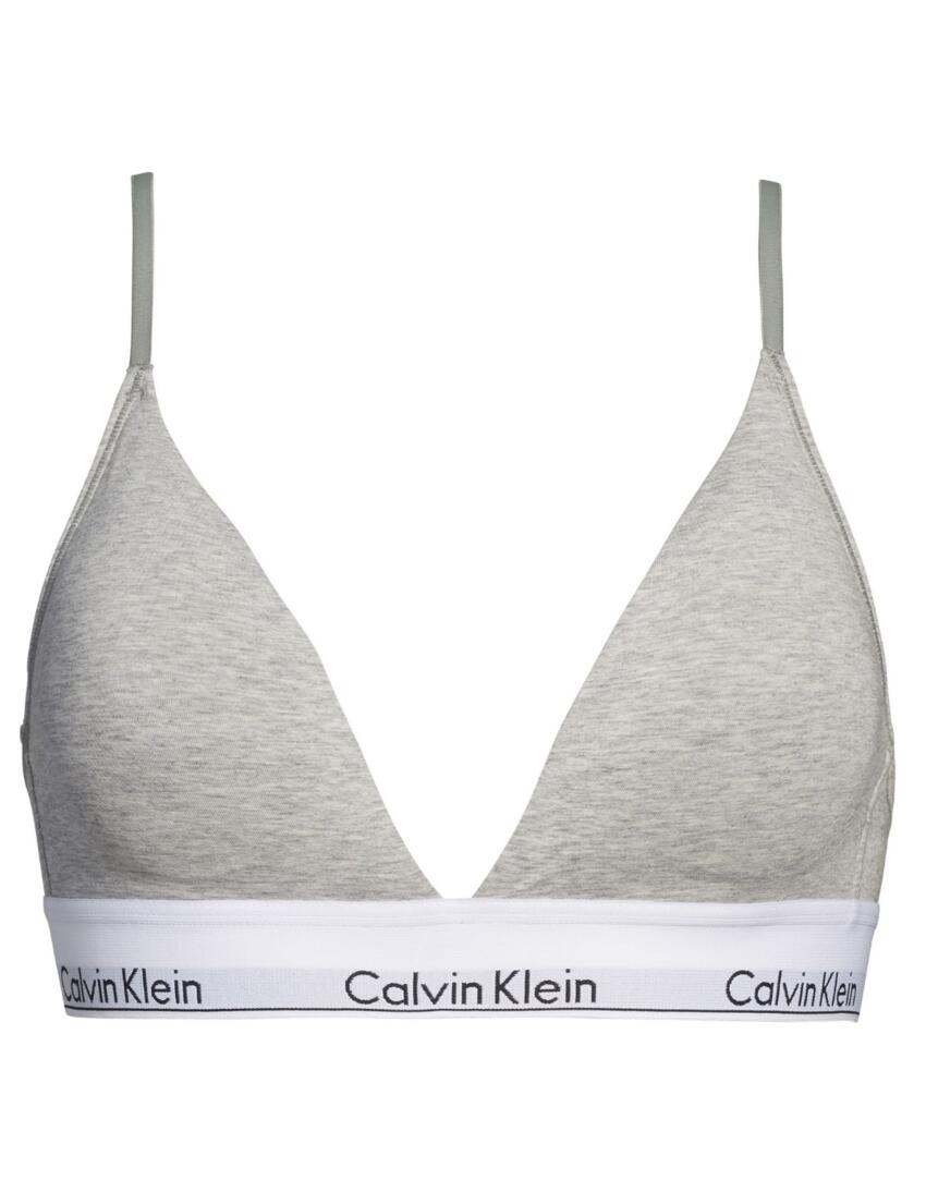 000QF5650E Calvin Klein Modern Cotton Padded Triangle Bra - QF5650E Grey Heather