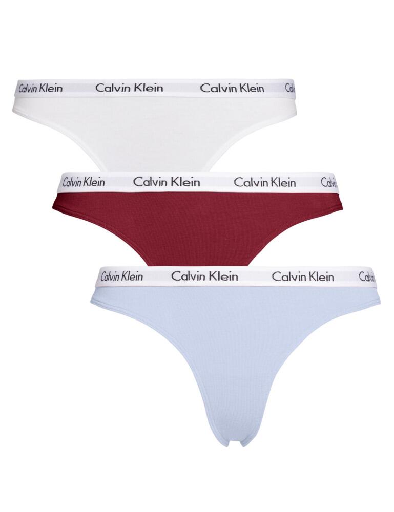 Calvin Klein Carousel Thongs 3 Pack Raspberry Jam/Dusty Periwinkle/ White 