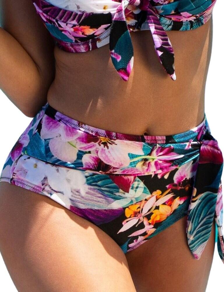 Pour Moi Orchid Luxe High Waisted Control Brief Cassis/Black
