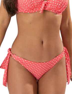 Pour Moi Hot Spots Tie Side Bikini Brief in Coral