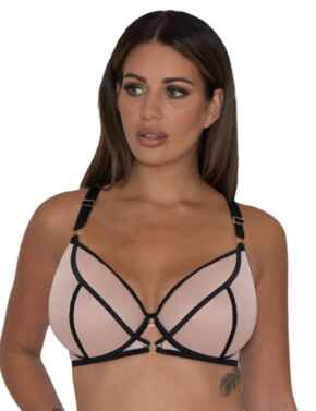 Scantilly by Curvy Kate Exposed Plunge Bra Pink/Black