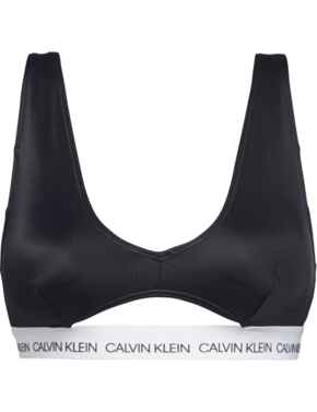 Calvin Klein CK Logo High Apex Bikini Top PVH Black