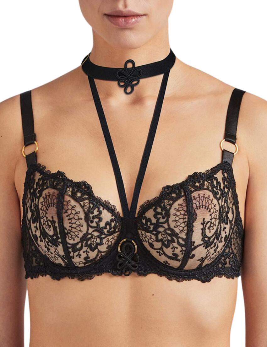 QE14 Aubade La Reine De La Nuit Half Cup Bra QE14 Noir Lyrique