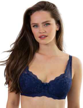 Pour Moi Flora Padded Underwired Bra Navy 