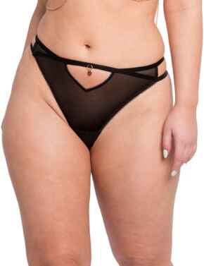 ST016200 Scantilly by Curvy Kate Unchained Thong  - ST016200 Black 