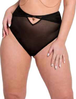 Scantilly by Curvy Kate Unchained High Waist Brief Black