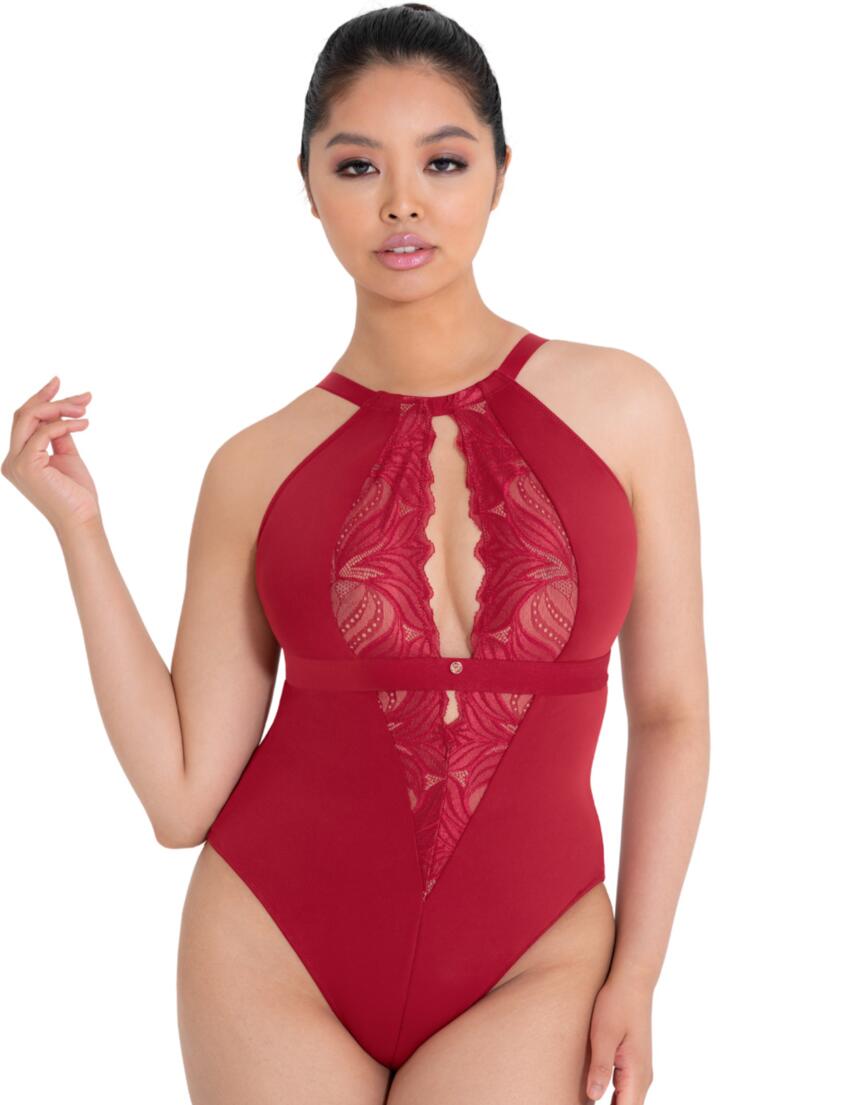 ST010704 Scantilly by Curvy Kate Indulgence Stretch Lace Body - ST010704 Red