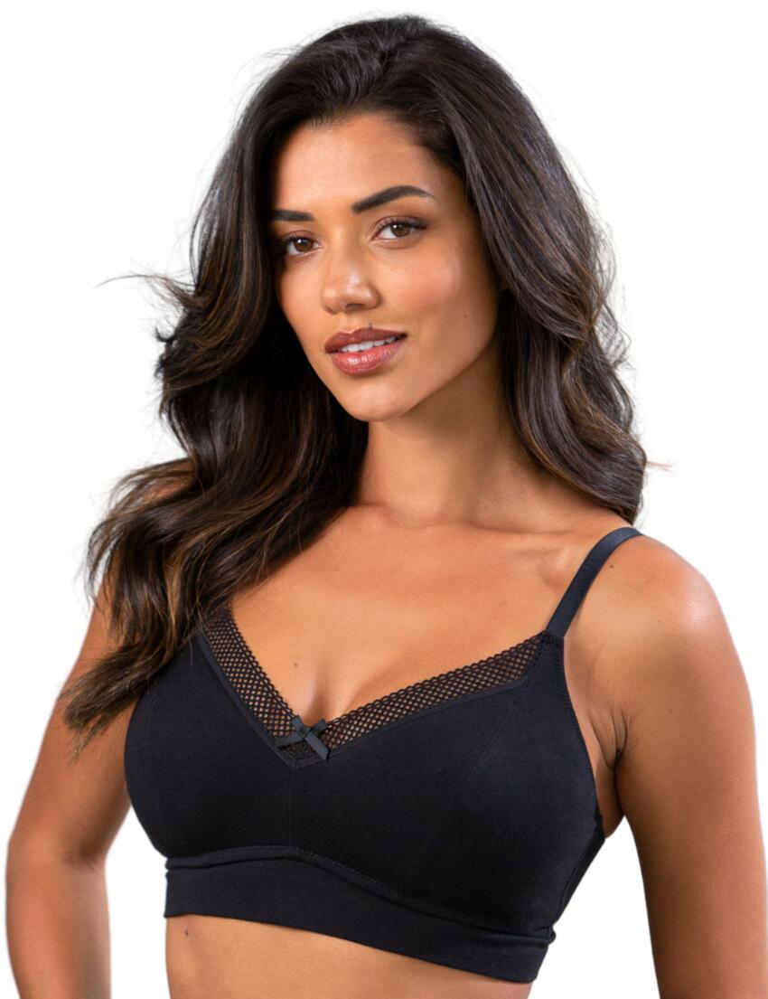 Buy Pour Moi Black Love to Lounge Cotton Non Wired Bra from Next