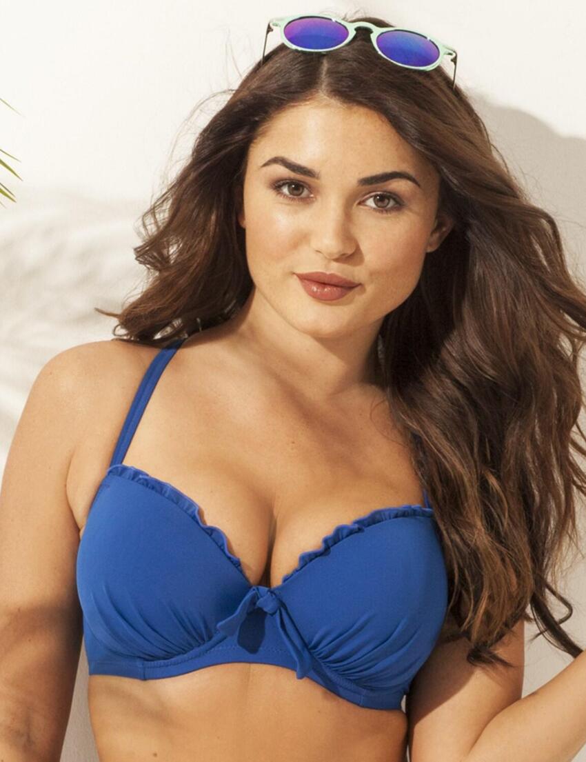 Pour Moi Pool Party Padded Underwired Bikini Top Blue