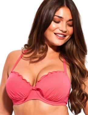  Pour Moi Pool Party Padded Underwired Bikini Top Coral