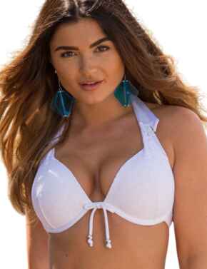 Pour Moi Puerto Rico Boost Plunge Bikini Top White