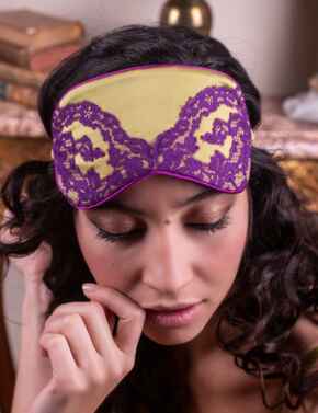 Marjolaine Sleeping Eye Mask Tilleul/Violet