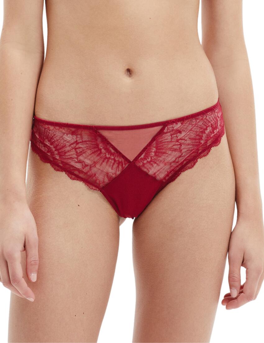 calvin klein red lace thong