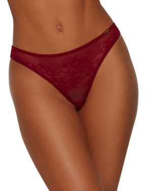 Gossard Glossies Lace Thong Bordeaux