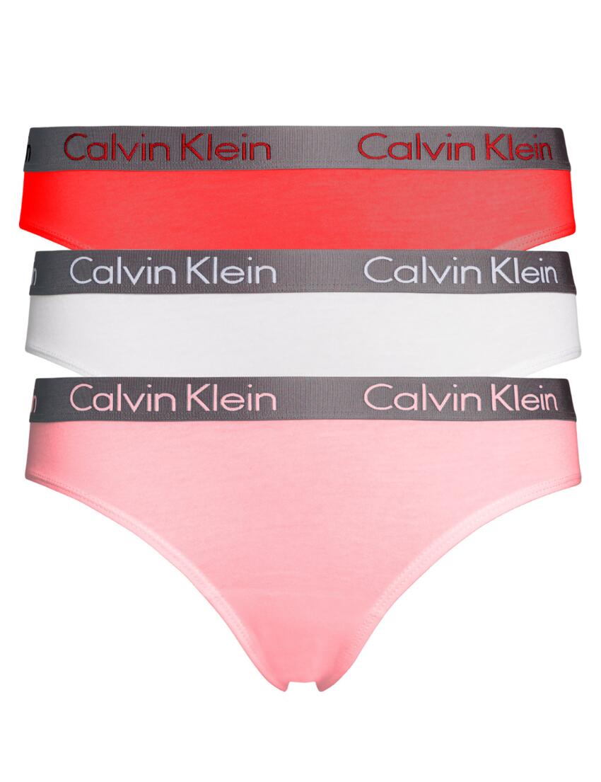 000QD3561E Calvin Klein Radiant Cotton Briefs 3 Pa - 000QD3561E Strawberry Field/White/Aloha Pink
