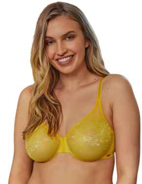 Glossies Lace Sheer Moulded Bra - Primrose