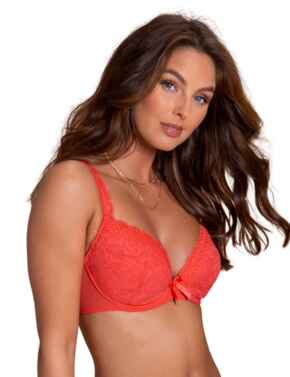 Pour Moi Rebel Padded Plunge Bra Coral 