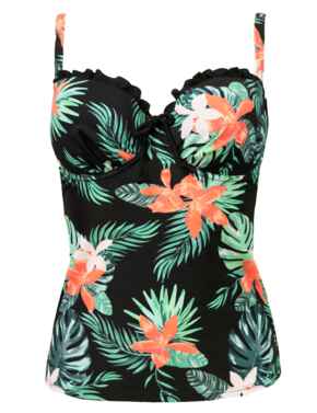 Pour Moi Miami Brights Underwired Lightly Padded Tankini Tropical