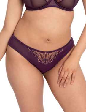 Scantilly by Curvy Kate Fascinate Brazilian Brief Plum