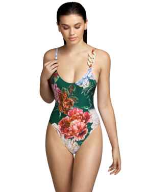 Andres Sarda Woolf Swimsuit With Removable Padding Garden