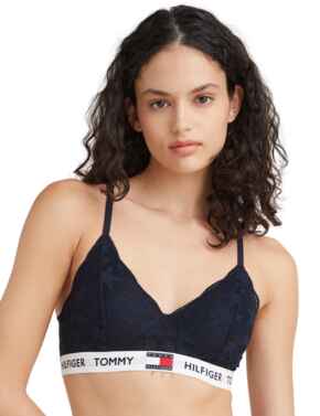 Tommy Hilfiger Tommy 85 Star Lace Lace Non-Wired Push-Up Bra Desert Sky