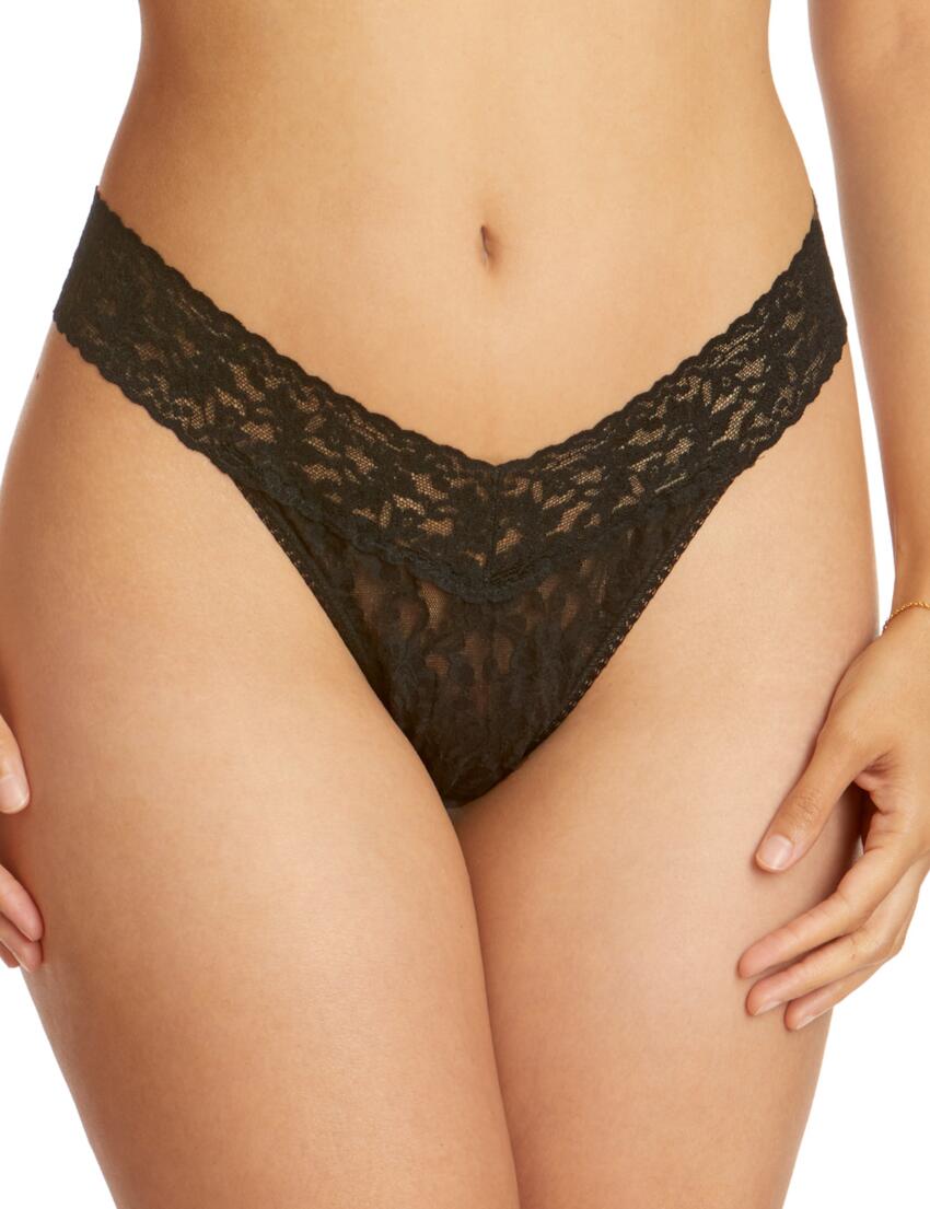 Hanky Panky Signature Lace Low Rise Thong 3 Pack Black White Chai