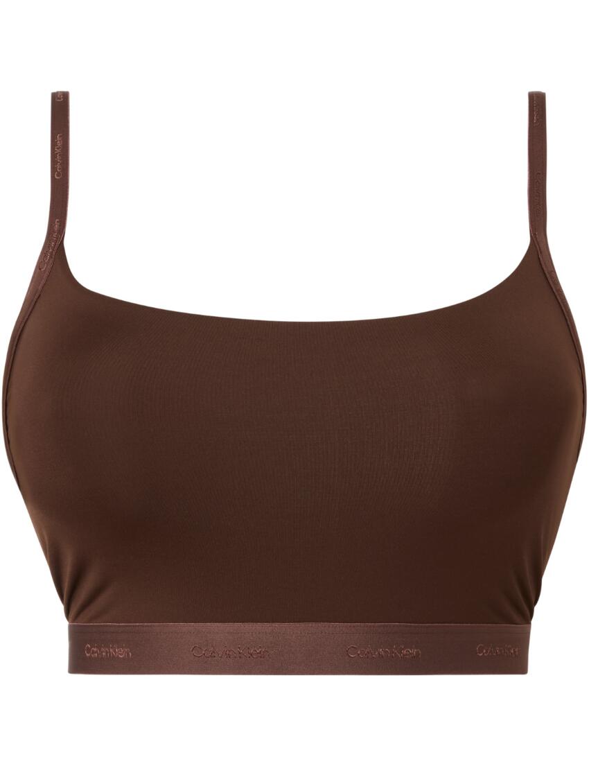 000QF6821E Calvin Klein Form To Body Natural Unlined Bralette - 000QF6821E Umber