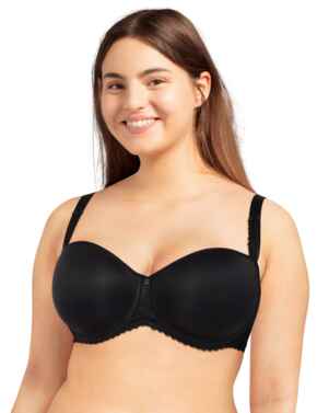 Obsessive Miamor black underwired push-up half-bra with lacy back , Black