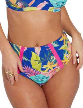 Pour Moi In The Mix High Waist Control Brief Blue Tropical 