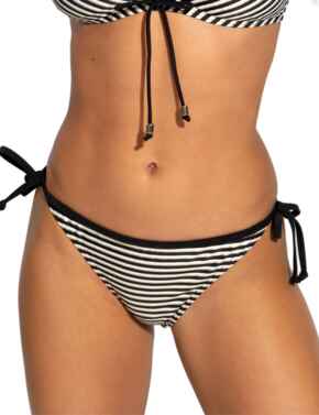 Pour Moi Radiance Tie Side Bikini Brief Black/White/Gold