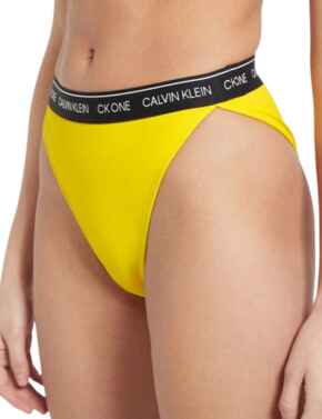 Calvin Klein Argo Top Zip Triangle Crossbody in Yellow