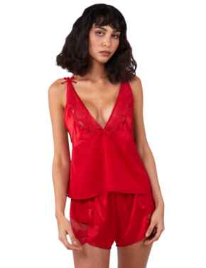 Playful Promises Cupid Love Hearts Cami Top & Shorts Pink and Red 