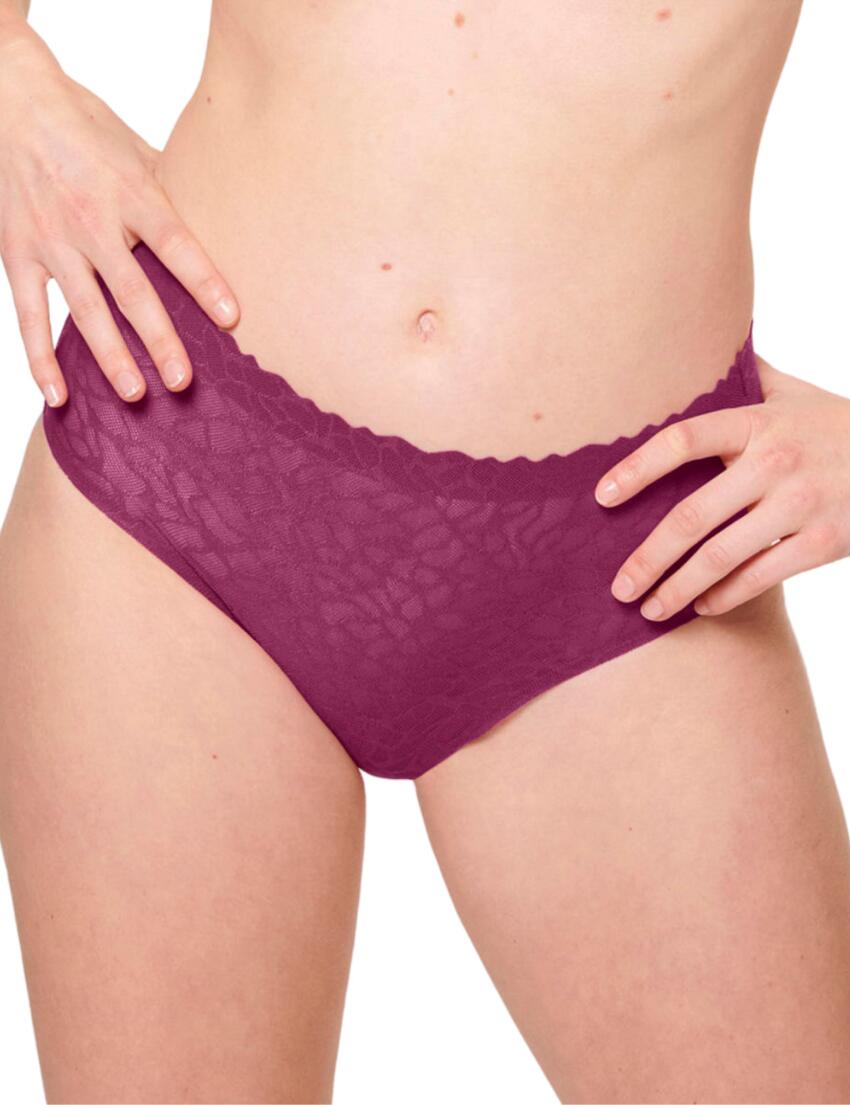 Sloggi Women's Zero Feel Lace 2.0 High Waist Underwear, Ebony