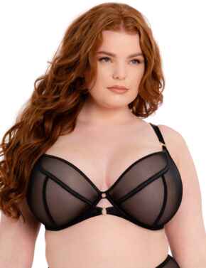 Scantilly by Curvy Kate Exposed Plunge Bra Black