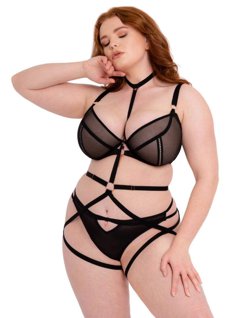 Scantilly Rules of Distraction Leg Strap Suspender Black – Curvy Kate CA